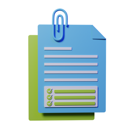 Attach Document  3D Icon
