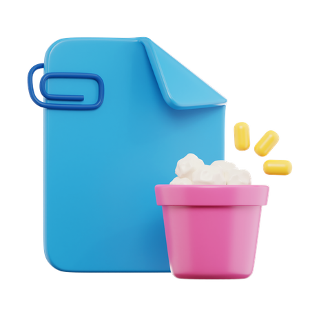 Attach Document  3D Icon