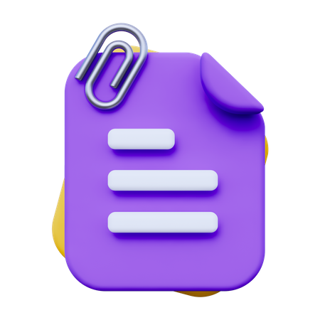 Attach Documents  3D Icon