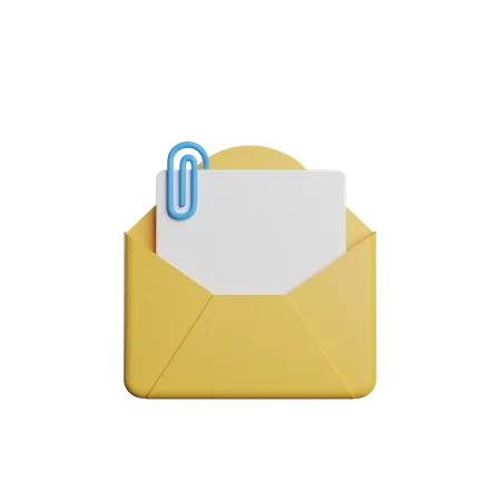 Attach Mail  3D Icon