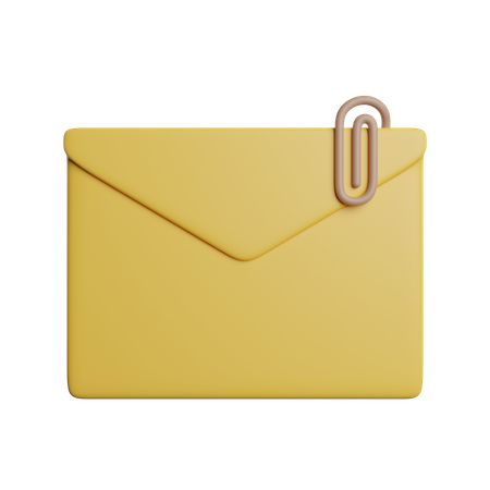 Attach Mail 3D Icon