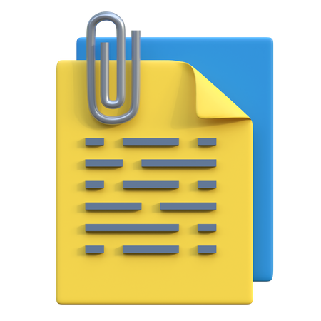 Attach Notes  3D Icon