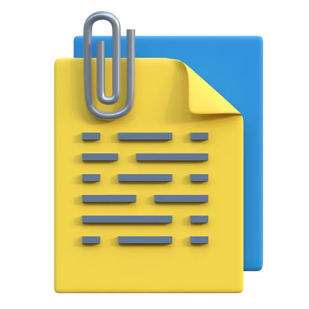 Attach Notes  3D Icon