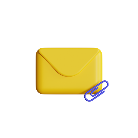 Attached File Mail  3D Icon