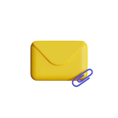 Attached File Mail  3D Icon