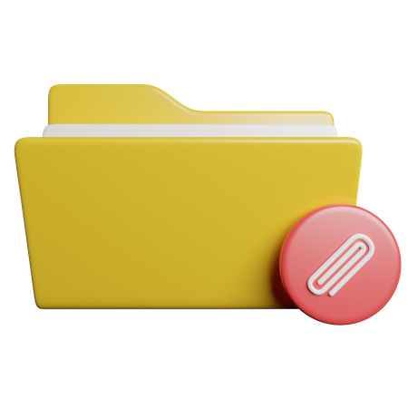 Attached Folder  3D Icon