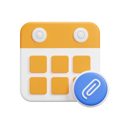 Attachment Calendar  3D Icon