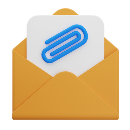 첨부 이메일  3D Icon