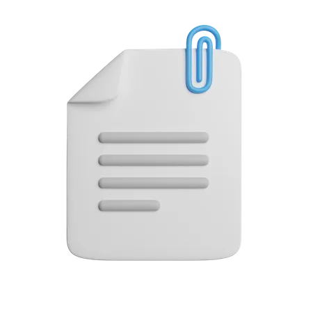 Attachment File  3D Icon