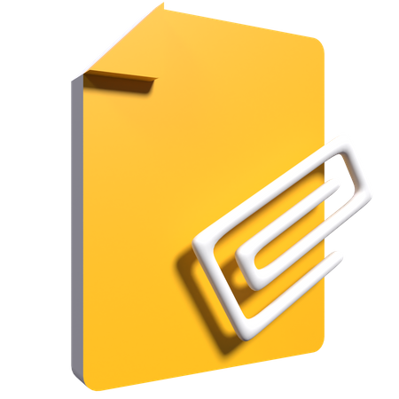 Attachment File  3D Icon