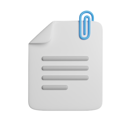 Attachment File  3D Icon