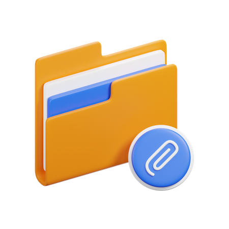 Attachment Folder  3D Icon