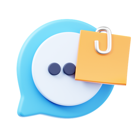 Attachment Message  3D Icon