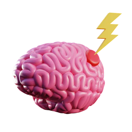 Le cerveau subit une attaque d'AVC  3D Icon