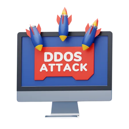 Attaque DDOS  3D Icon