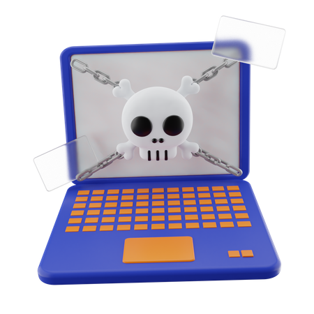 Attaque d'ordinateur portable  3D Icon