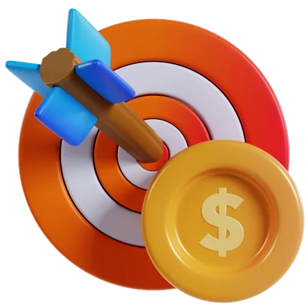 Atteindre les objectifs financiers  3D Icon