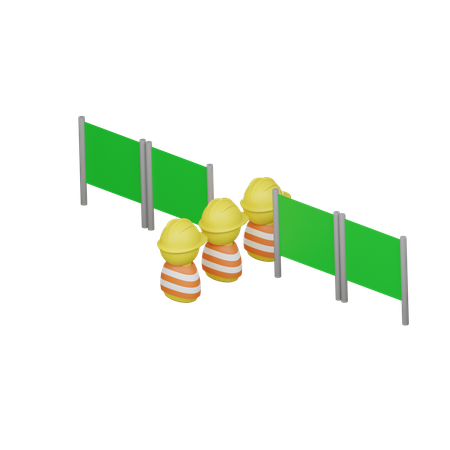 Attend Work Construction Site  3D Icon