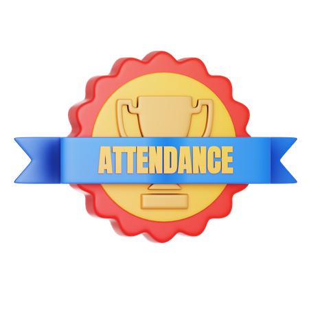 Attendance Award Badge  3D Icon