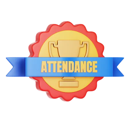 Attendance Award Badge  3D Icon