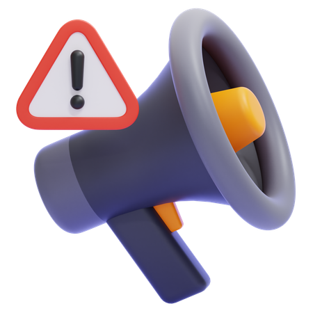 Attention  3D Icon