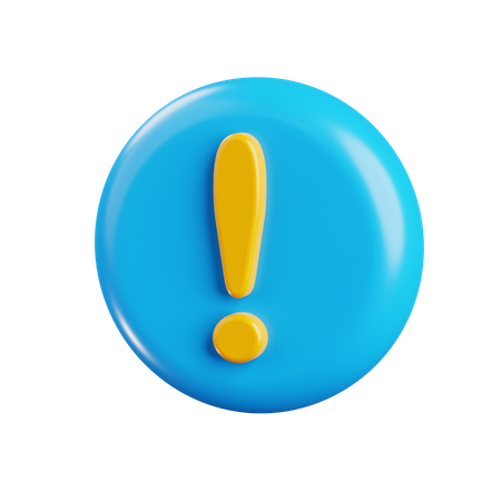 Attention  3D Icon