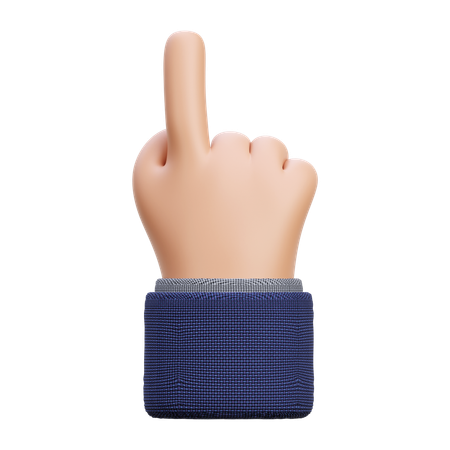 Attention hand gesture  3D Icon