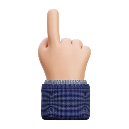 Attention hand gesture  3D Icon