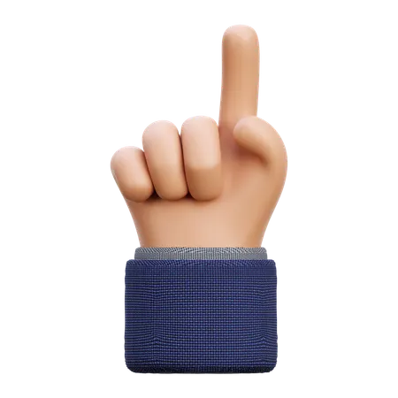 Attention hand gesture  3D Icon