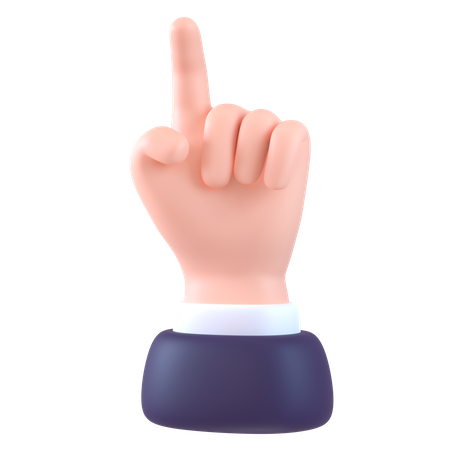 Attention Hand Gesture 3D Icon