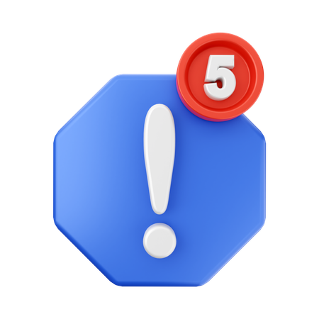 Notification d'avertissement  3D Icon