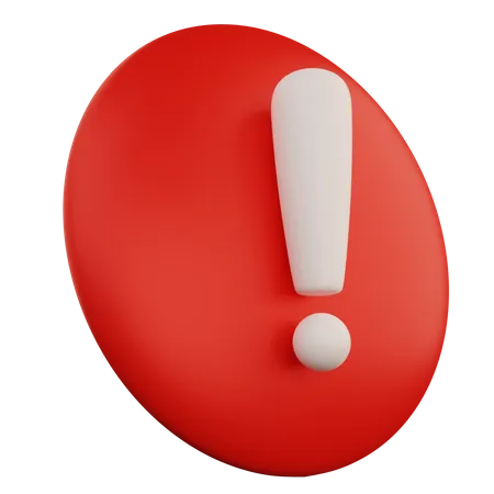 Panneau rouge d'avertissement  3D Icon