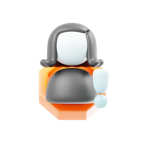 Prudence de l'utilisateur  3D Icon