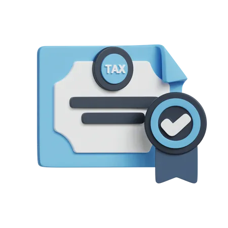 Attestation fiscale  3D Icon