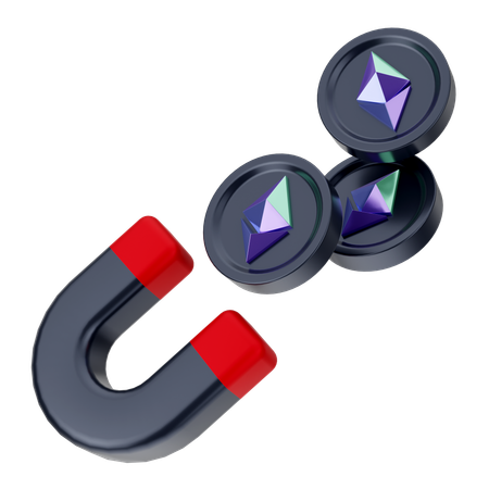 Attract Coins  3D Icon