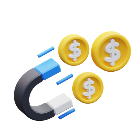 Attract Money  3D Icon