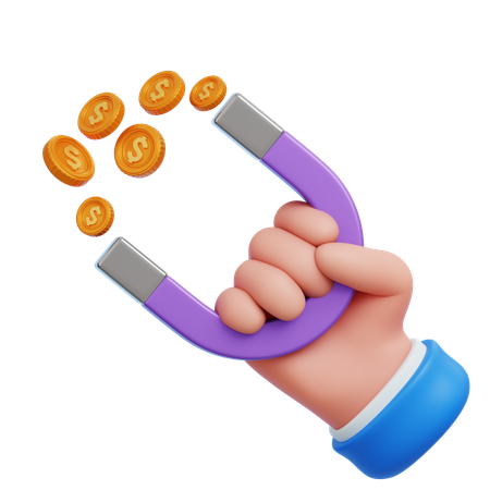 Attract Money  3D Icon