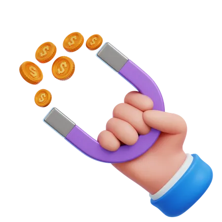 Attract Money  3D Icon