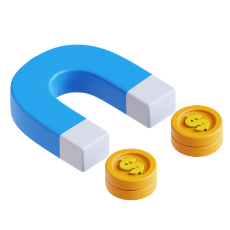 Attract money  3D Icon