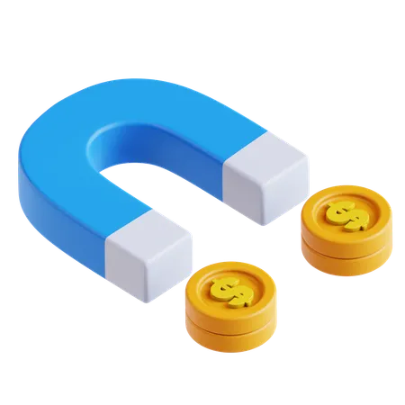 Attract money  3D Icon