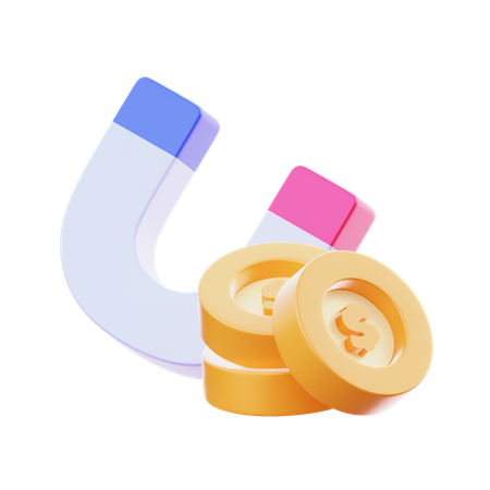 Attract Money  3D Icon