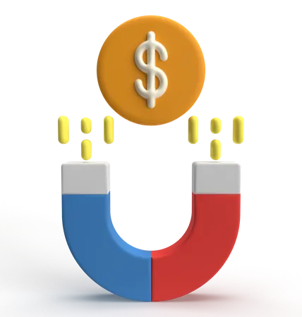 Attract Money  3D Icon