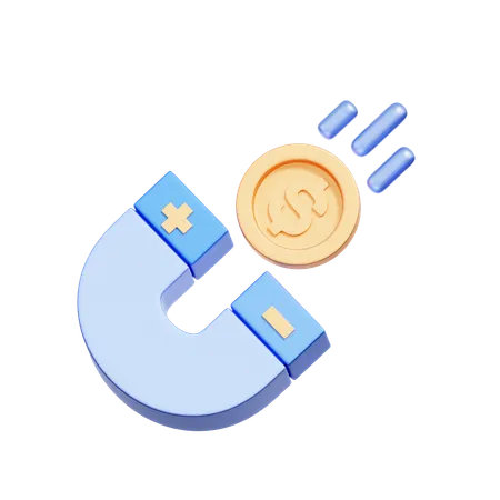 Attract Money  3D Icon