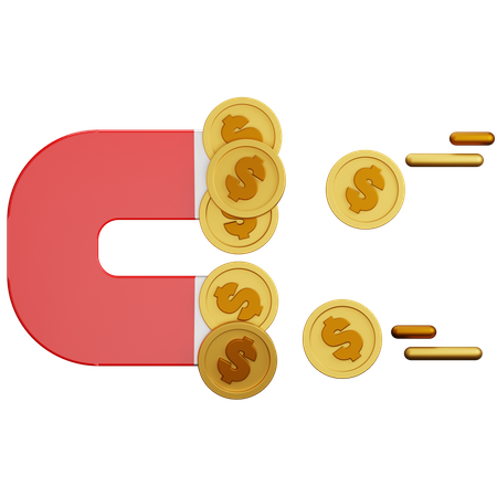 Attract Money  3D Icon