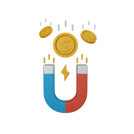 Attract Money  3D Icon
