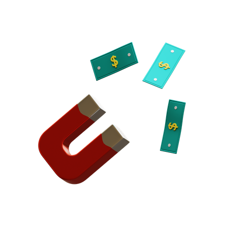 Attract Money  3D Icon