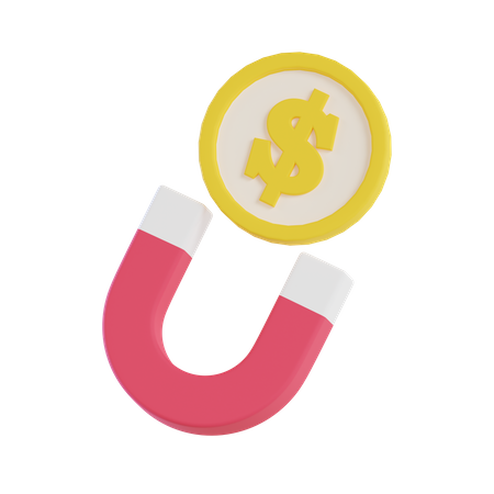 Attract Money  3D Icon