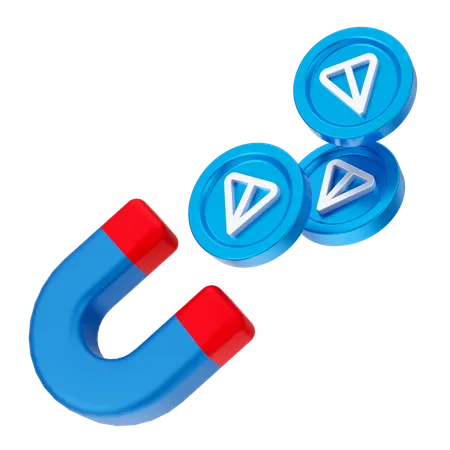 Attract Ton Coin  3D Icon