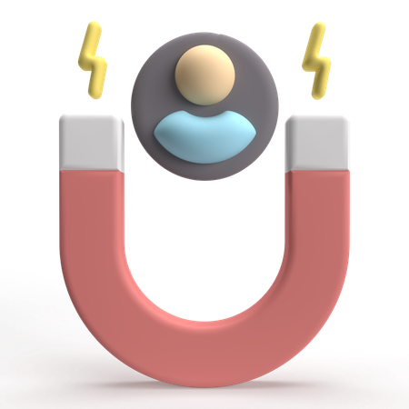 Attract User  3D Icon