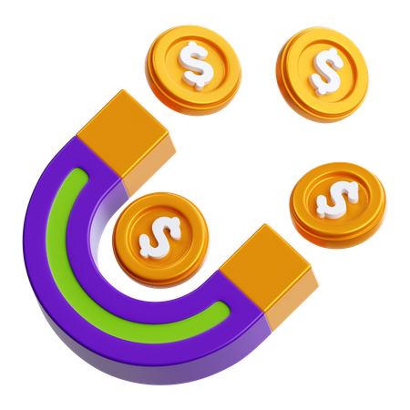 Attracting Money  3D Icon